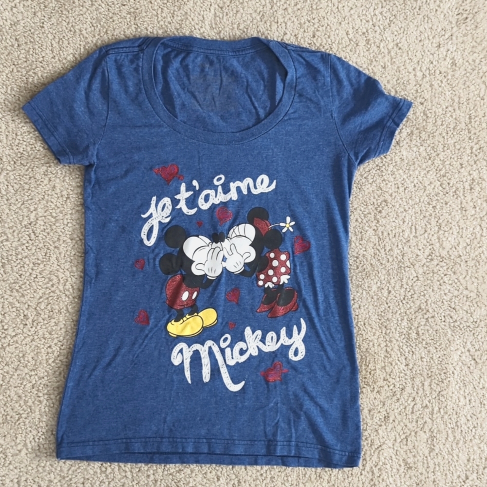 Disney Mickey and Minnie je t'aime t shirt